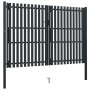 Cancela doble de valla de acero gris antracita 306x250 cm de , Puertas de jardín - Ref: Foro24-146355, Precio: 667,23 €, Desc...