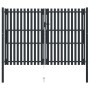 Cancela doble de valla de acero gris antracita 306x250 cm de , Puertas de jardín - Ref: Foro24-146355, Precio: 667,23 €, Desc...