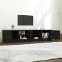 Mueble para TV 2 pzas madera contrachapada negro 80x35x36,5 cm de , Muebles TV - Ref: Foro24-811469, Precio: 102,62 €, Descue...