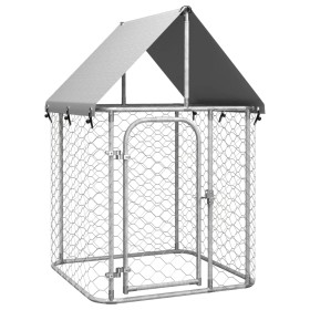 Perrera de exterior con tejado 100x100x150 cm de , Casetas y cercados para perros - Ref: Foro24-171495, Precio: 71,80 €, Desc...