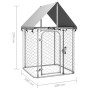 Perrera de exterior con tejado 100x100x150 cm de , Casetas y cercados para perros - Ref: Foro24-171495, Precio: 71,80 €, Desc...