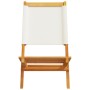 Sillas jardín plegables 4 uds tela madera maciza y tela crema en Sillas de jardín | Comprar online en Foru.es
