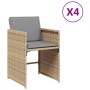 Sillones jardín con cojines 4 uds ratán sintético beige mezcla de , Sillas de jardín - Ref: Foro24-364989, Precio: 151,60 €, ...
