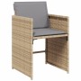 Sillones jardín con cojines 4 uds ratán sintético beige mezcla de , Sillas de jardín - Ref: Foro24-364989, Precio: 151,60 €, ...