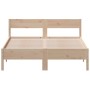Estructura de cama con cabecero madera de pino blanco 150x200cm de , Camas y somieres - Ref: Foro24-842746, Precio: 116,00 €,...