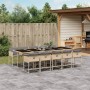 Set comedor de jardín 11 pzas con cojines ratán sintético beige de , Conjuntos de jardín - Ref: Foro24-3211296, Precio: 709,5...