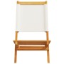 Sillas jardín plegables 6 uds tela madera maciza y tela crema en Sillas de jardín | Comprar online en Foru.es