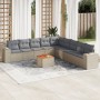 Juego de sofás jardín con cojines beige 10 pzas ratán sintético de , Conjuntos de jardín - Ref: Foro24-3225492, Precio: 588,6...