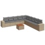 Juego de sofás jardín con cojines beige 10 pzas ratán sintético de , Conjuntos de jardín - Ref: Foro24-3225492, Precio: 588,6...