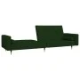 Sofá cama de 2 plazas con dos almohadas terciopelo verde oscuro de , Sofás - Ref: Foro24-375751, Precio: 283,01 €, Descuento: %