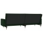 Sofá cama de 2 plazas con dos almohadas terciopelo verde oscuro de , Sofás - Ref: Foro24-375751, Precio: 287,99 €, Descuento: %