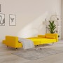 Sofá cama de 2 plazas con dos almohadas terciopelo amarillo de , Sofás - Ref: Foro24-375753, Precio: 285,05 €, Descuento: %