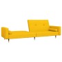 Sofá cama de 2 plazas con dos almohadas terciopelo amarillo de , Sofás - Ref: Foro24-375753, Precio: 285,05 €, Descuento: %