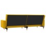 Sofá cama de 2 plazas con dos almohadas terciopelo amarillo de , Sofás - Ref: Foro24-375753, Precio: 285,05 €, Descuento: %