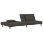 Sofá cama de 2 plazas con dos almohadas terciopelo gris oscuro de , Sofás - Ref: Foro24-375808, Precio: 245,68 €, Descuento: %
