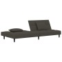 Sofá cama de 2 plazas con dos almohadas terciopelo gris oscuro de , Sofás - Ref: Foro24-375808, Precio: 250,51 €, Descuento: %