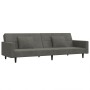 Sofá cama de 2 plazas con dos almohadas terciopelo gris oscuro de , Sofás - Ref: Foro24-375817, Precio: 281,25 €, Descuento: %