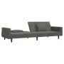 Sofá cama de 2 plazas con dos almohadas terciopelo gris oscuro de , Sofás - Ref: Foro24-375817, Precio: 276,38 €, Descuento: %
