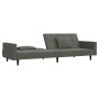 Sofá cama de 2 plazas con dos almohadas terciopelo gris oscuro de , Sofás - Ref: Foro24-375817, Precio: 281,25 €, Descuento: %