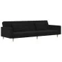 Sofá cama de 2 plazas con dos almohadas tela negro de , Sofás - Ref: Foro24-375801, Precio: 280,16 €, Descuento: %