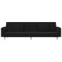 Sofá cama de 2 plazas con dos almohadas tela negro de , Sofás - Ref: Foro24-375801, Precio: 280,16 €, Descuento: %