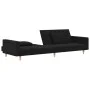Sofá cama de 2 plazas con dos almohadas tela negro de , Sofás - Ref: Foro24-375801, Precio: 280,16 €, Descuento: %