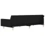 Sofá cama de 2 plazas con dos almohadas tela negro de , Sofás - Ref: Foro24-375801, Precio: 280,16 €, Descuento: %
