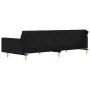 Sofá cama de 2 plazas con dos almohadas tela negro de , Sofás - Ref: Foro24-375801, Precio: 285,00 €, Descuento: %