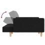 Sofá cama de 2 plazas con dos almohadas tela negro de , Sofás - Ref: Foro24-375801, Precio: 285,00 €, Descuento: %