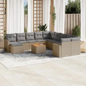 12-teiliges Gartensofa-Set und Kissen aus braunem Kunststoff-Rattan. von , Modulare Sofas für den Außenbereich - Ref: Foro24-...