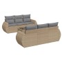 Set sofás de jardín 7 piezas y cojines ratán sintético beige de , Conjuntos de jardín - Ref: Foro24-3253446, Precio: 519,48 €...