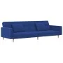 Sofá cama de 2 plazas con dos almohadas tela azul de , Sofás - Ref: Foro24-375803, Precio: 274,40 €, Descuento: %