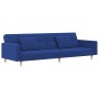 Sofá cama de 2 plazas con dos almohadas tela azul de , Sofás - Ref: Foro24-375803, Precio: 295,47 €, Descuento: %