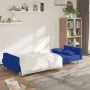 Sofá cama de 2 plazas con dos almohadas tela azul de , Sofás - Ref: Foro24-375803, Precio: 274,40 €, Descuento: %