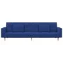 Sofá cama de 2 plazas con dos almohadas tela azul de , Sofás - Ref: Foro24-375803, Precio: 274,40 €, Descuento: %
