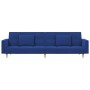 Sofá cama de 2 plazas con dos almohadas tela azul de , Sofás - Ref: Foro24-375803, Precio: 295,47 €, Descuento: %