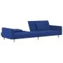 Sofá cama de 2 plazas con dos almohadas tela azul de , Sofás - Ref: Foro24-375803, Precio: 274,40 €, Descuento: %