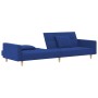 Sofá cama de 2 plazas con dos almohadas tela azul de , Sofás - Ref: Foro24-375803, Precio: 295,47 €, Descuento: %