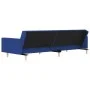 Sofá cama de 2 plazas con dos almohadas tela azul de , Sofás - Ref: Foro24-375803, Precio: 274,40 €, Descuento: %