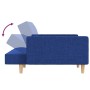 Sofá cama de 2 plazas con dos almohadas tela azul de , Sofás - Ref: Foro24-375803, Precio: 295,47 €, Descuento: %