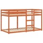 Litera de madera maciza de pino marrón cera 90x190 cm de , Camas y somieres - Ref: Foro24-3214875, Precio: 155,00 €, Descuent...