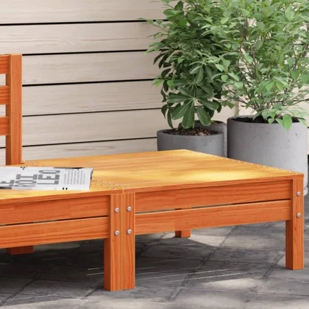 Taburete de jardín madera maciza de pino marrón cera de , Sofás modulares de exterior - Ref: Foro24-838016, Precio: 43,27 €, ...