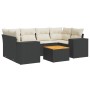 Set de comedor de jardín 7 pzas y cojines ratán sintético negro de , Conjuntos de jardín - Ref: Foro24-3225342, Precio: 417,0...