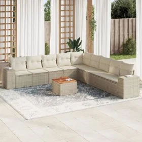 Juego de sofás jardín con cojines beige 10 pzas ratán sintético de , Conjuntos de jardín - Ref: Foro24-3257822, Precio: 686,2...