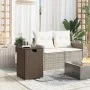 Mesa cubierta para bombona de propano ratán marrón 40x40x60 cm de , Mesas de jardín - Ref: Foro24-366295, Precio: 74,67 €, De...