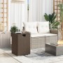 Mesa cubierta para bombona de propano ratán marrón 40x40x60 cm de , Mesas de jardín - Ref: Foro24-366295, Precio: 73,02 €, De...