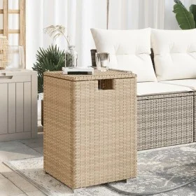 Mesa cubierta para bombona de propano ratán beige 40x40x60 cm de , Mesas de jardín - Ref: Foro24-366297, Precio: 91,52 €, Des...