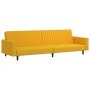 Sofá cama de 2 plazas terciopelo amarillo de , Sofás - Ref: Foro24-375944, Precio: 266,33 €, Descuento: %