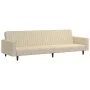 Sofá cama de 2 plazas terciopelo color crema de , Sofás - Ref: Foro24-375946, Precio: 260,54 €, Descuento: %