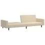 Sofá cama de 2 plazas terciopelo color crema de , Sofás - Ref: Foro24-375946, Precio: 260,54 €, Descuento: %